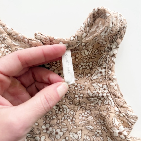 Quincy Mae Peplum Tank Vintage Floral 12-18M - Picture 4 of 5